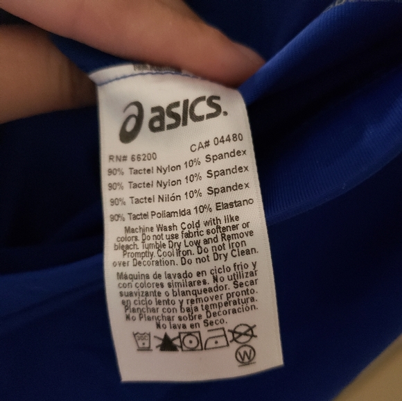 Asics Navy Spandex Swim Shorts Workout Exercise Large - Picture 5 of 5